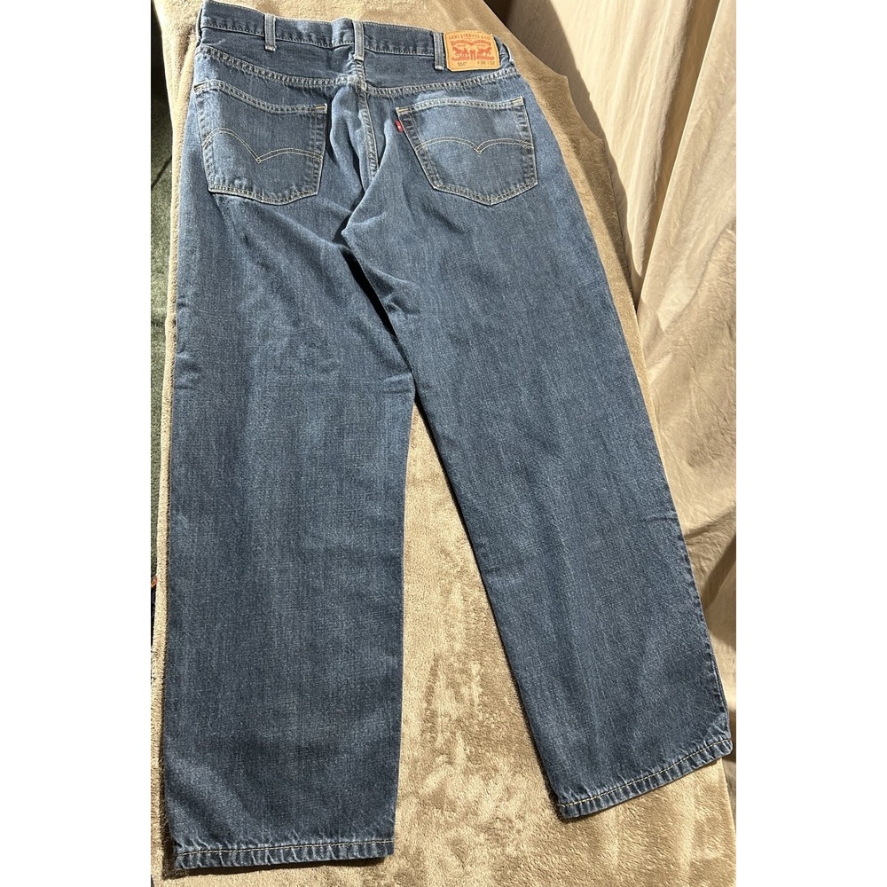 Levi's 550 Jeans Mens 38x32 Relaxed Fit Straight Leg Blue Denim 00550-0032 - Picture 3 of 12